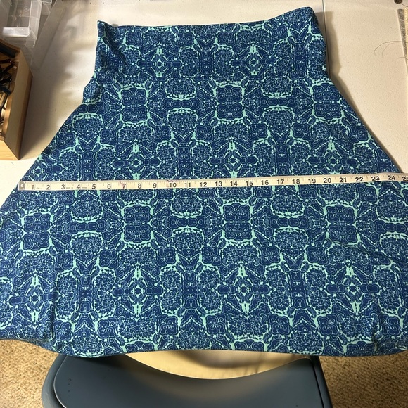 LuLaRoe blue flare skirt, xl - Picture 6 of 8